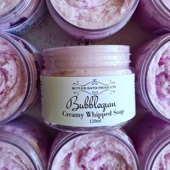 BUBBLEGUM WHIPPED SOAP BY BUTLER BATH PRODUCTS