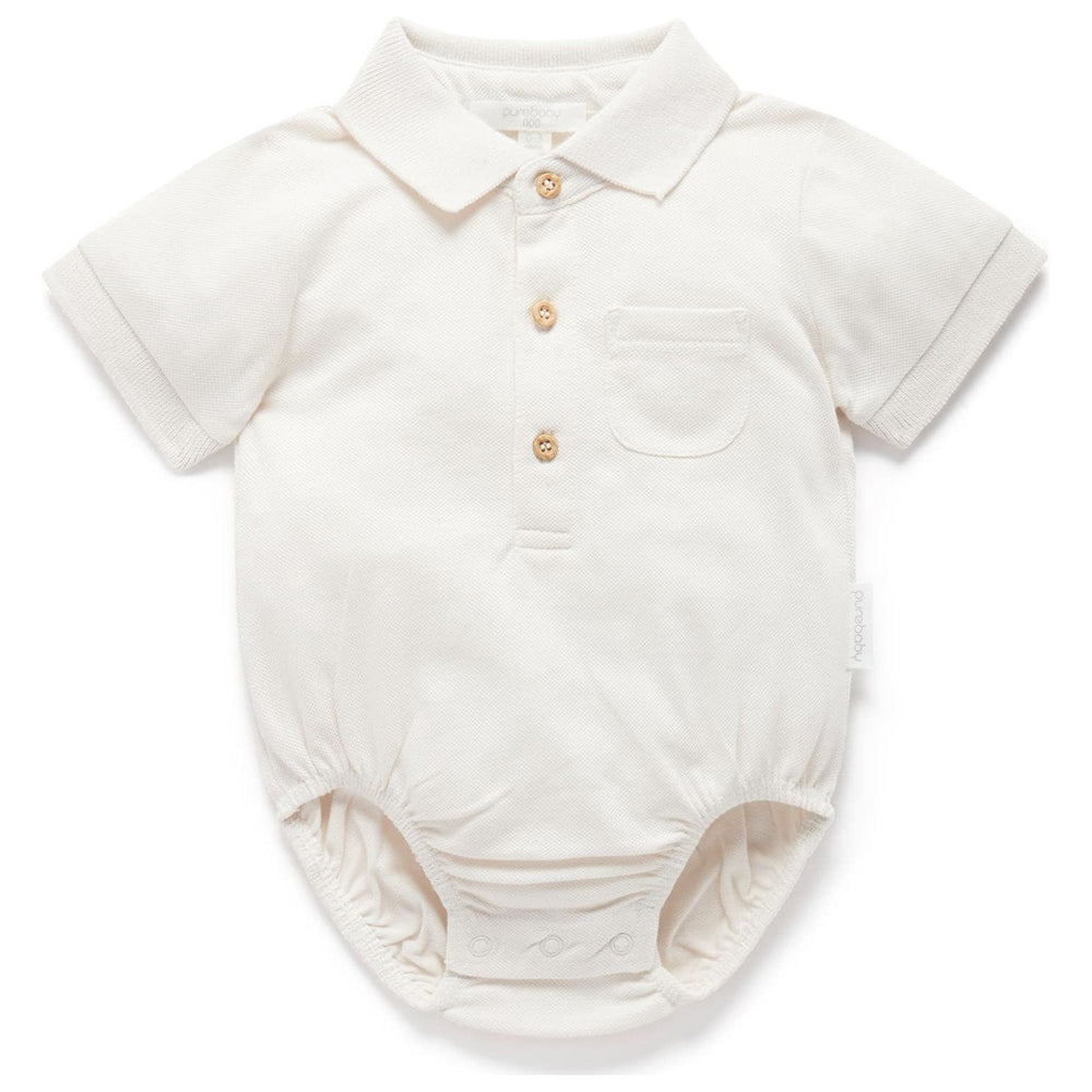 CLOUD POLO BODYSUIT BY PUREBABY