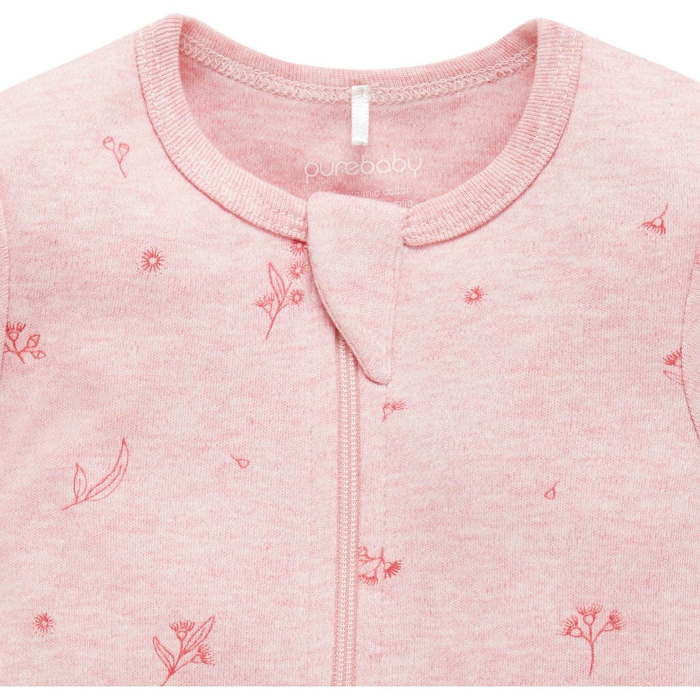 
                  
                    PEONY BLOSSOM SHORT LEG ZIP GROWSUIT BY PUREBABY
                  
                