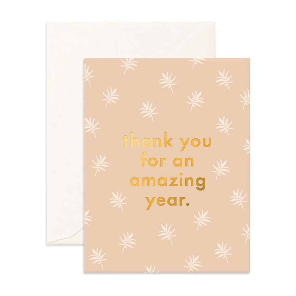 THANK YOU FOR AN AMAZING YEAR GREETING CARD BY FOX & FALLOW