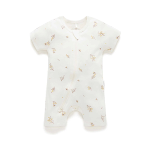 
                  
                    VANILLA WATTLE BEE SHORT LEG ZIP GROWSUIT BY PUREBABY
                  
                