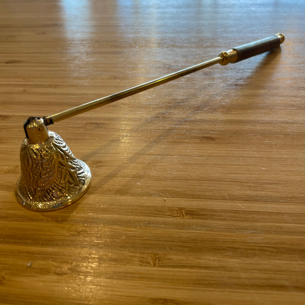 EMBELLISHED BRASS CANDLE SNUFFER