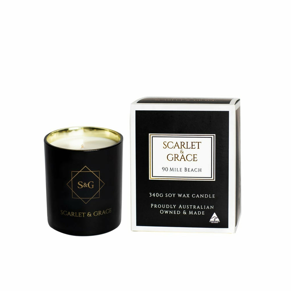 90 MILE BEACH SCENTED SOY WAX CANDLE BY SCARLET & GRACE