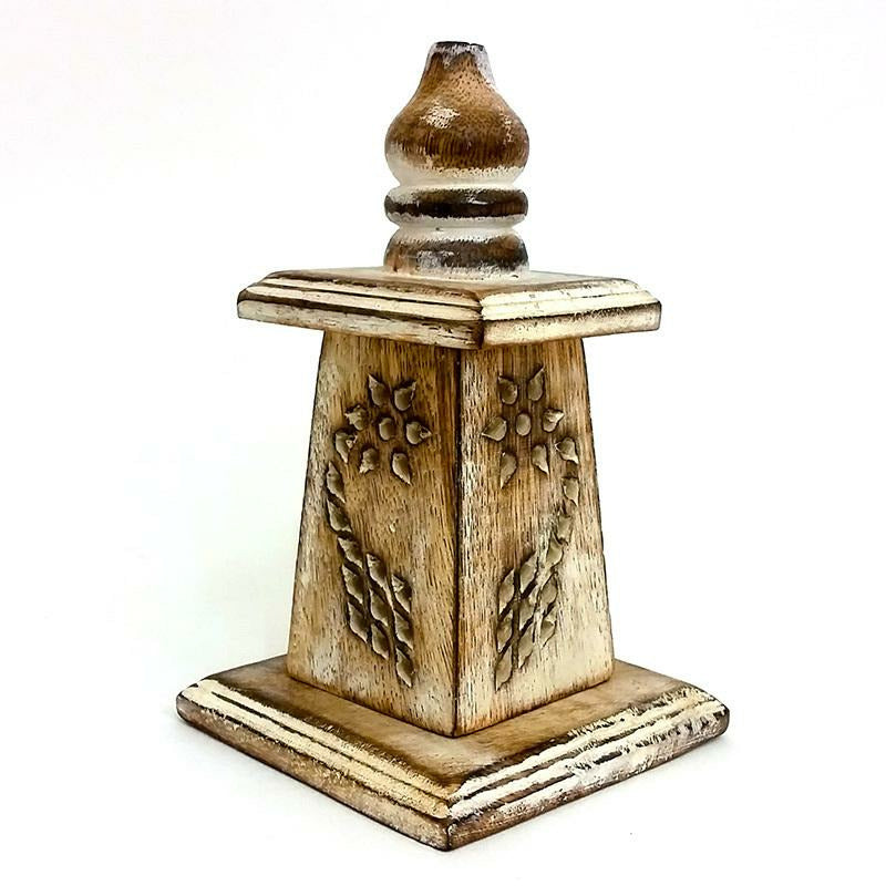 MINI TOWER WOODEN INCENSE CONE HOLDER