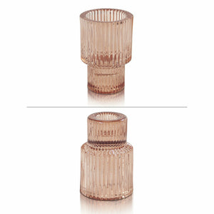 
                  
                    Arlo Vintage Glass Candle Holder in Champagne has a gorgeous, retro silhouette and stylish pleated glass finish. Cleverly designed to suit multiple candle types.
                  
                