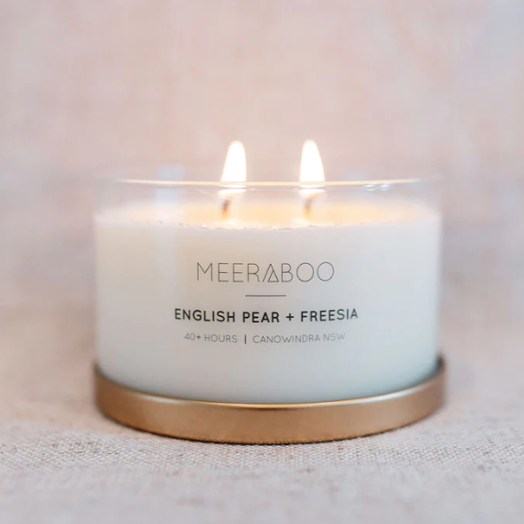 ENGLISH PEAR + FREESIA SOY CANDLE BY MEERABOO