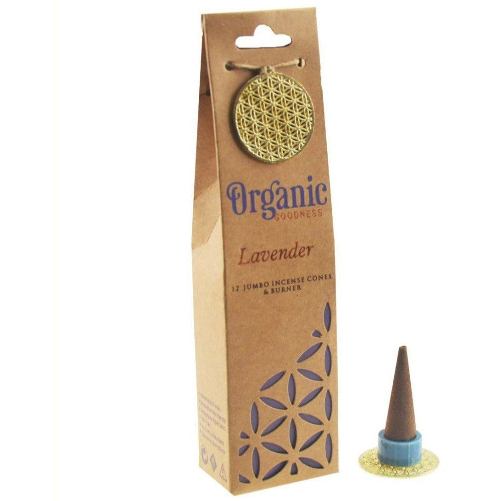 LAVENDER INCENSE CONES BY ORGANIC GOODNESS