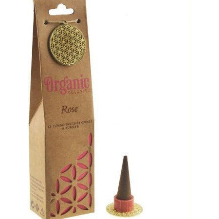 ROSE INCENSE CONES BY ORGANIC GOODNESS