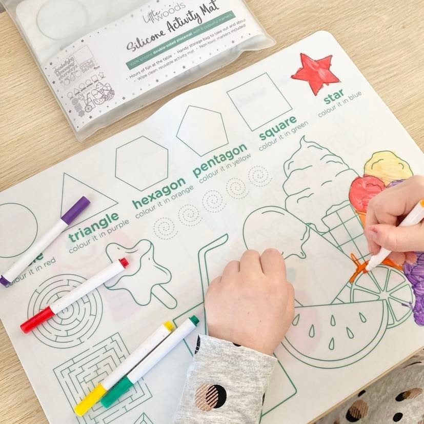 
                  
                    REUSEABLE ACTIVITY SILICONE PLACEMAT BY LITTLE WOODS
                  
                