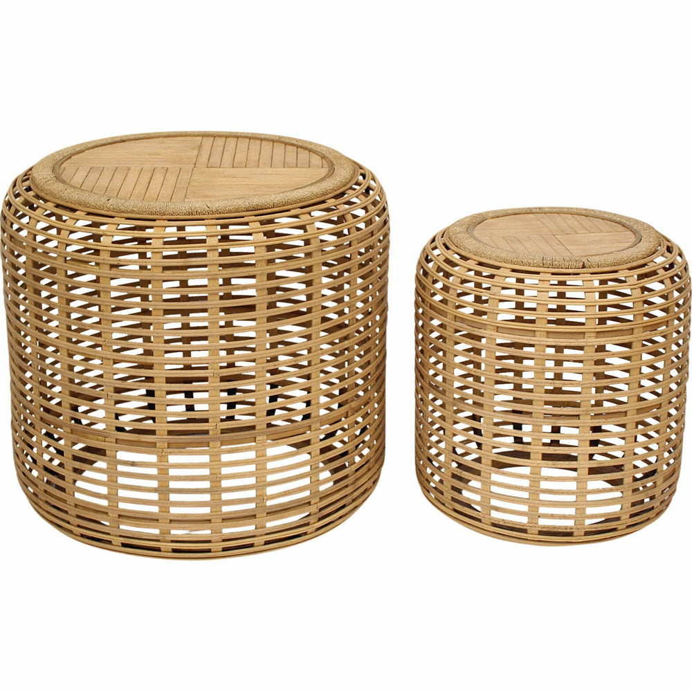 DRUM TABLES SET OF 2