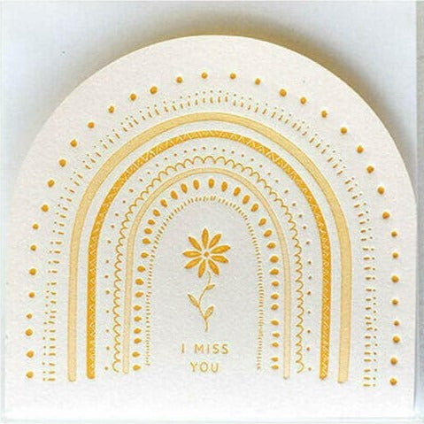 I MISS YOU GREETING CARD BY THE LITTLE PRESS