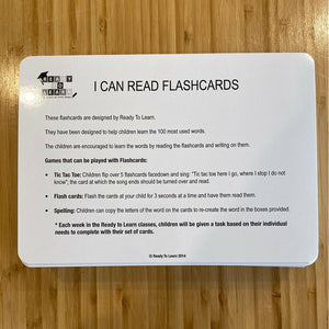 
                  
                    100 WORD FLASH CARDS BY READY TO LEARN
                  
                